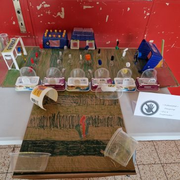 Zebra Basteln mit Müll (2)